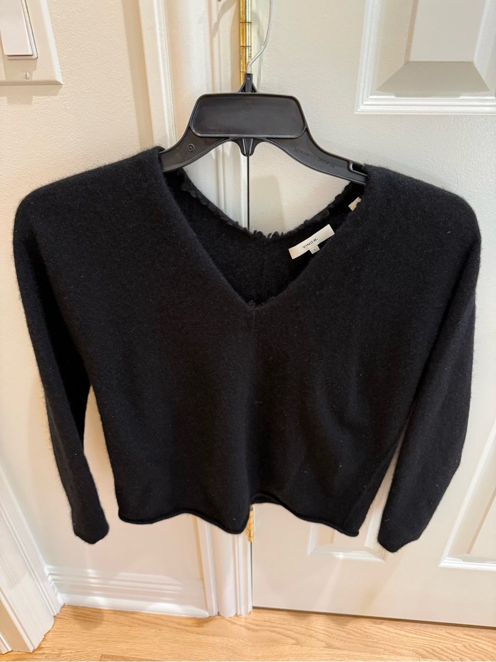 Vince Black V-Neck Women's Cashmere Sweater
